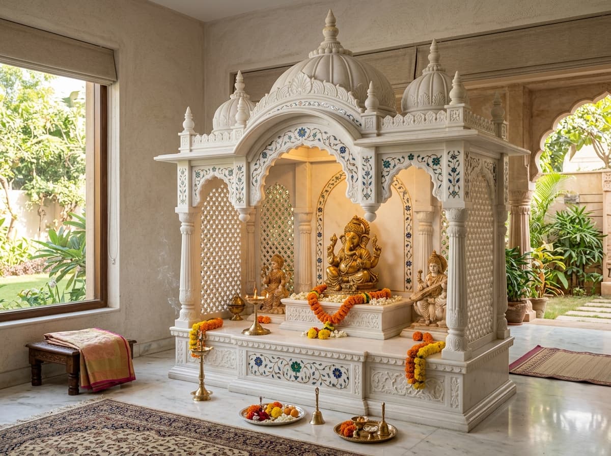 Bespoke Makrana Marble Mandir Shrine